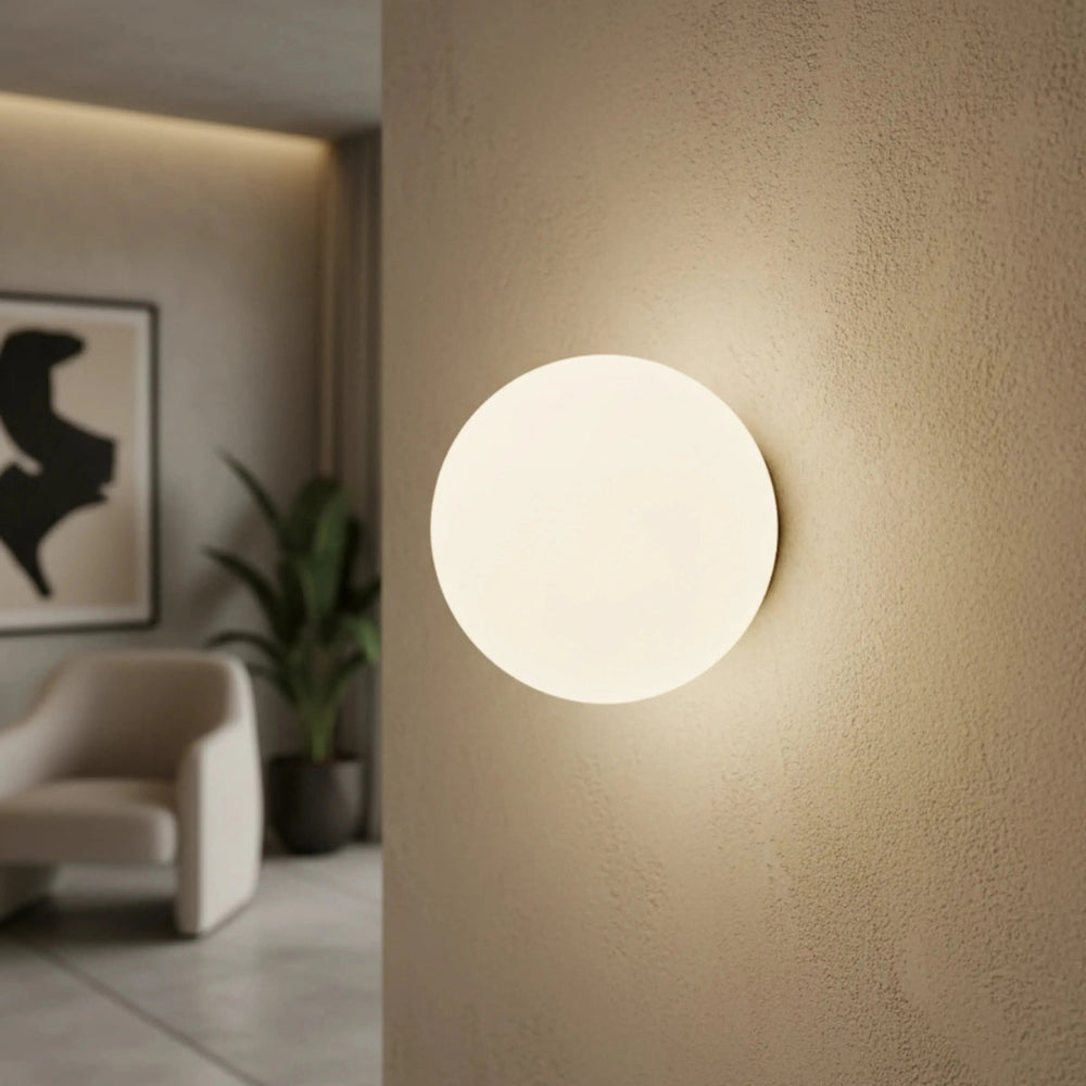 Lampe murale en verre